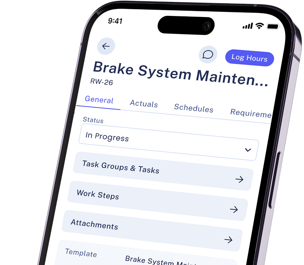 Screenshot of Sensys application in mobile app showing assets